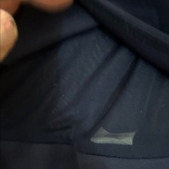 VENUS Navy Mini Dress with Silver Accents. Size 8. See through back. - Picture 4 of 6